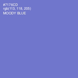 #7176CD - Moody Blue Color Image